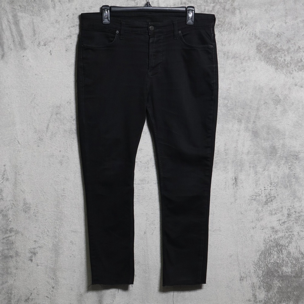 Ksubi Jeans Mens 34x26 Black Skinny Slim Charcoal Wash KM-50 Stretch Streetwear